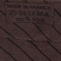 Pre Owned Hermes Brown Polka Dotted Silk Classic Tie