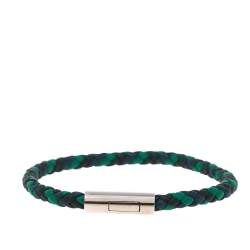 Pre Owned Hermès Multicolor Braided Leather Goliath Bracelet