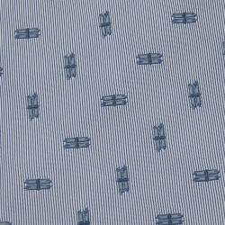Pre Owned Hermes Grey Pinstripe Patterned Silk Jacquard Tie