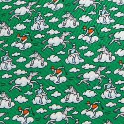 Pre Owned Hermès Green Dans Les Nuages Twillibi Silk Tie