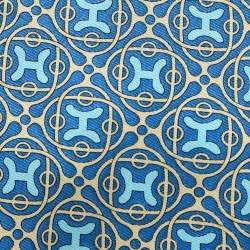 Pre Owned Hermes Blue H Logo Print Silk Tie