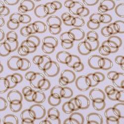 Pre Owned Hermes Lilac Interlocking Rings Printed Silk Jacquard Tie