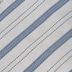 Pre Owned Hermes Grey & Blue Diagonal Striped Silk Jacquard Tie