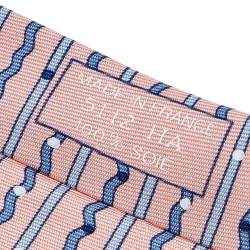 Hermes Pink Printed Silk Tie