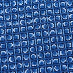 Pre Owned Hermes Navy Blue Moonphase Printed Silk Tie