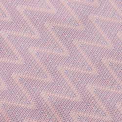 Hermes Pink Chevron Patterned Silk Jacquard Tie