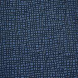 Pre Owned Hermes Navy Blue Patterned Silk Jacquard Tie