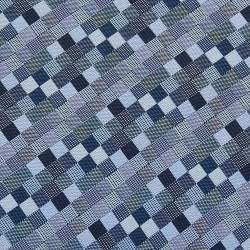 Pre Owned ربطة عنق هيرمس حرير جاكار مزخرف سلة مجدولة أزرق كحلي 