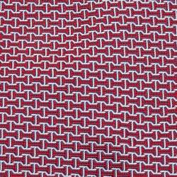 Pre Owned Hermès Red Geometric Patterned Jacquard Silk Tie