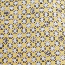 Pre Owned Hermes Yellow Geometric Printed Silk Tie