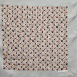 Hermes Grey Printed Silk Pocket Square
