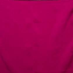 Pre Owned Hermes Magenta Silk Pocket Square