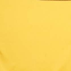 Pre Owned Hermes Yellow Silk Pocket Square