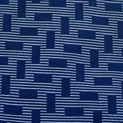 Pre Owned Hermes Navy Blue Patterned Silk Jacquard Tie