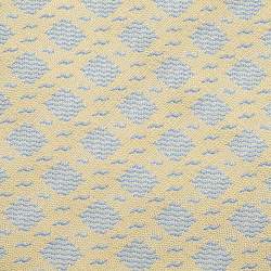 Hermes yellow Wave Pattern Silk Jacquard Tie