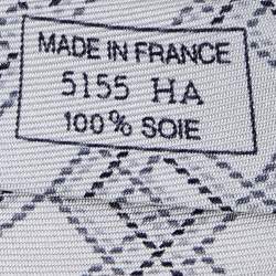 Hermes Grey Square Printed Silk Tie 
