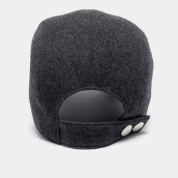 Hermès Charcoal Grey Cashmere Nevada Baseball Cap L