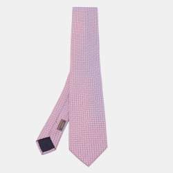 Pre Owned Hermès Purple/Burgundy Intemporel Silk Tie