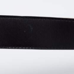 Pre Owned Hermes Noir/Chocolat Box and Togo Leather H Buckle Reversible Belt 100 CM