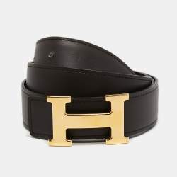 Brand New Hermes Man's Belt in Black Mat H