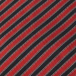 Pre Owned Hermes Red and Blue Diagonal Striped Silk Tie