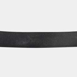Hermes Leather Palladium Plated Reversible Bracelet