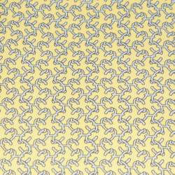 Pre Owned Hermes Yellow H Italique Printed Silk Tie
