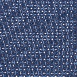 Pre Owned Hermes Navy Blue H Pattern Silk Jacquard Tie