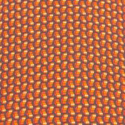 Hermès Orange & Black Motif Print Silk Tie