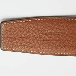 Hermes Black/Gold Box and Togo Leather Tonight Reversible Belt 100CM