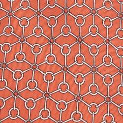 Pre Owned Hermes Orange Printed Silk Tie