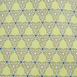 Pre Owned Hermes Green Silk Flocons Print Silk Tie
