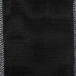 Hermes Black Colorblock Chevron Cashmere Muffler