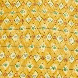 Hermes Yellow Printed Silk Tie