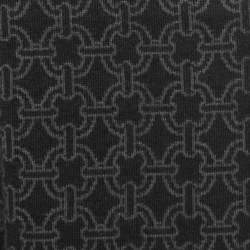 Hermes Black/Grey Chain Pattern Cashmere & Silk Reversible Muffler