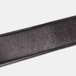 Hermes Gold/Black Togo and Box Leather H  D'Ancre Reversible Belt 95CM