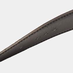 Pre Owned Hermes Black/Rouge Grenat Leather Medor Reversible Belt 95CM