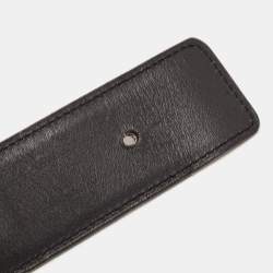 Pre Owned Hermes Black/Rouge Grenat Leather Medor Reversible Belt 95CM