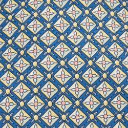 Hermes Blue Classic Pattern Print Silk Tie