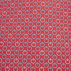 Hermes Red Printed Silk Tie