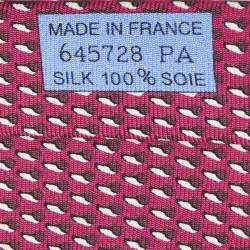 Pre Owned Hermes Magenta Purple Printed Silk Tie