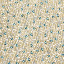 Pre Owned Hermes Light Yellow Patterned Silk Tie