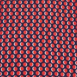 Pre Owned Hermes Red/Navy Blue Dotted Silk Tie
