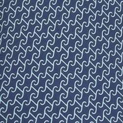 Pre Owned Hermes Dark Blue Twill Printed Silk Heraklion Tie