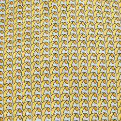 Pre Owned Hermes Yellow/Blue Surfing Print Silk Tie