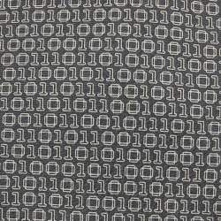 Hermes Grey Numerical Print Silk Tie