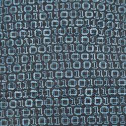Pre Owned Hermes Blue/Black Numerical Print Silk Tie