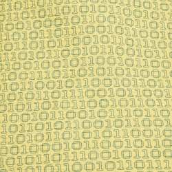 Pre Owned Hermes Yellow Numerical Print Silk Tie