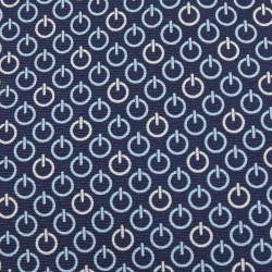 Pre Owned Hermes Navy Blue Printed Silk Tie