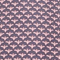 Pre Owned Hermes Grey/Pink Bat Print Silk Tie